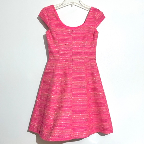 Lilly Pulitzer Rylan A-Line Dress in Neon Pink Metallic Boucle - Picture 4 of 11